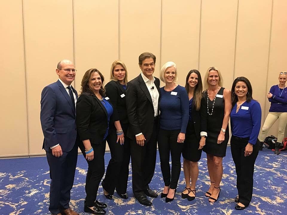 Group photo with Dr. Oz and colleagues.