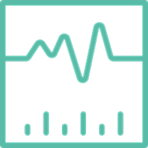 Audio waveform graphic representation.